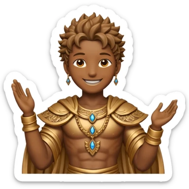 Statue of god solo leveling with big smile sticker