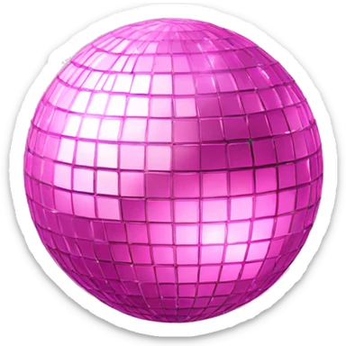 light Pink disco ball sticker