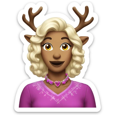 The gayest reindeer in drag sticker