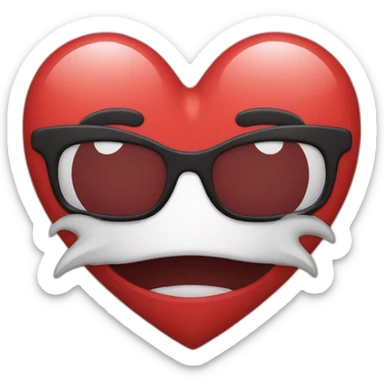 Coeur qui a écrit je t'aime sticker