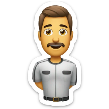 Emoji de barbero cortando el pelo sticker