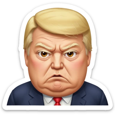 uSE THIS AS A REFERENCE PICTURE TO CREATE AN ANGRY, ELDERLY, OBESE DONALD TRUMP EMOJI sticker