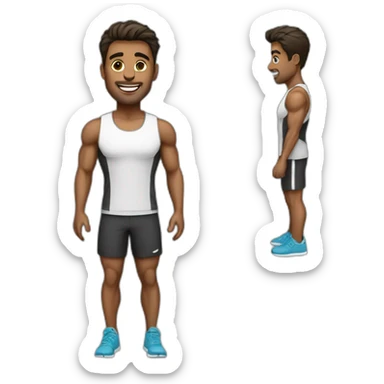 fitness coach male sticker