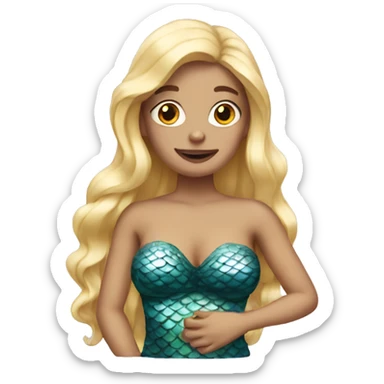 blonde mermaid sticker