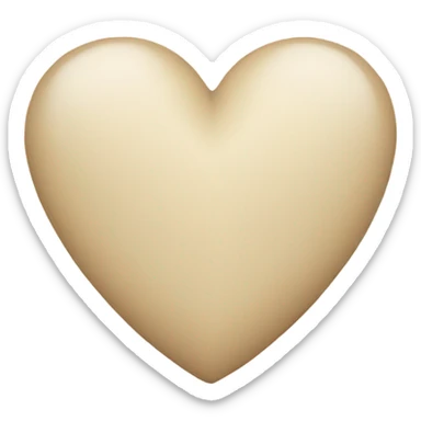 bege heart sticker