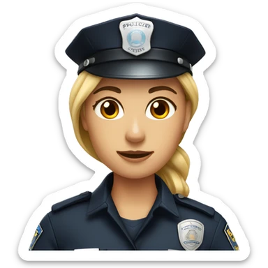Female police officer with fire fighter  sticker