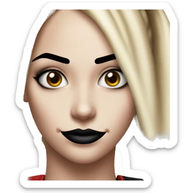 Harley Quinn girls face sticker