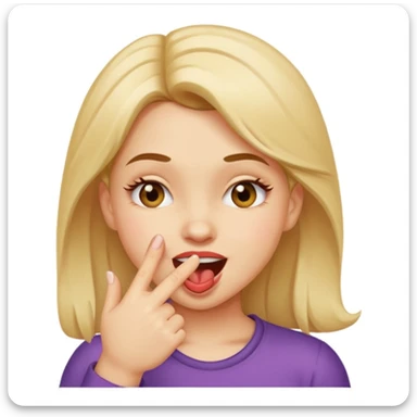 Chica mordiendose el dedo y guiña un ojo sticker