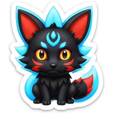 Litten-Umbreon-Zorua-fusion sticker