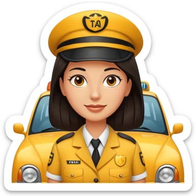  taxi driver woman sticker