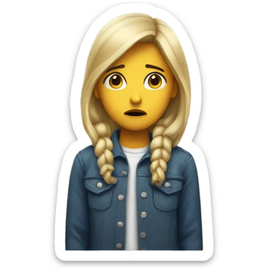 Very very sad girl  sticker