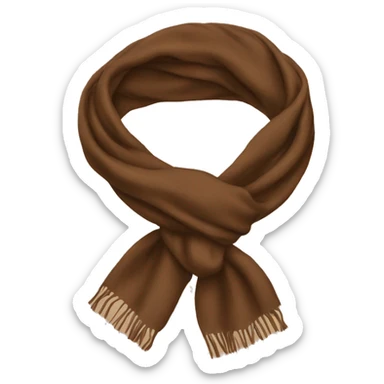 Brown scarf sticker