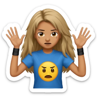 Headbanging girl sticker