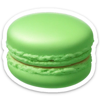 Realistic pastel green macaroon sticker