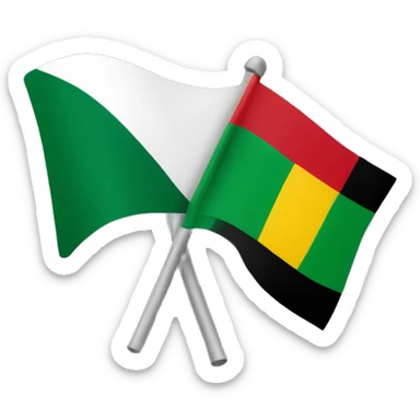 Nigerian flag and Ghanian flag together sticker