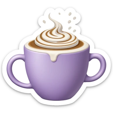 Pale purple coffe Latte  sticker