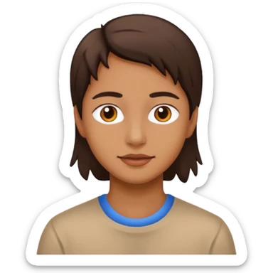 Paint style face sticker