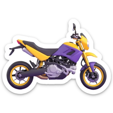 yellow and black super motard motorcycle sticker