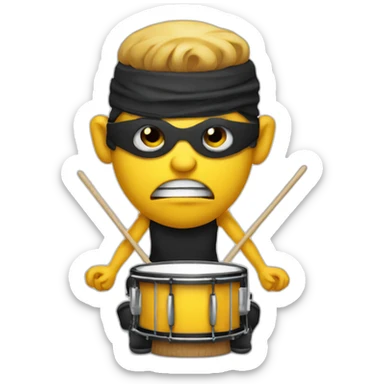 One eyed cyclops drummer sticker