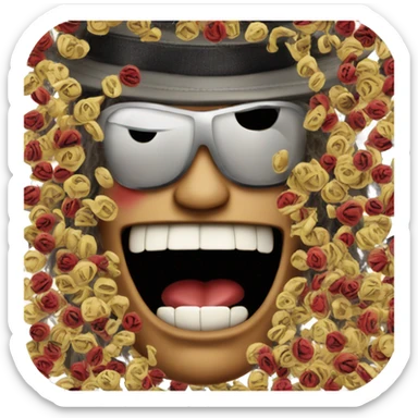 Slash from Guns'N'Roses with surprised reaction sticker