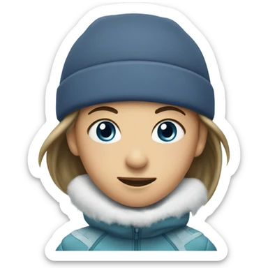 girl ice skating  sticker