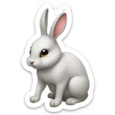 Rabit mogging sticker