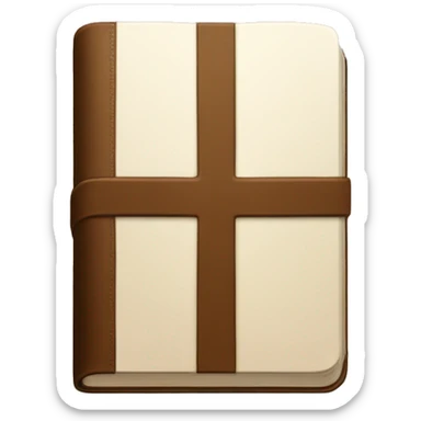 Bible brown with a cross sticker
