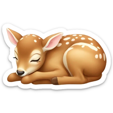 baby Deer sleeping sticker