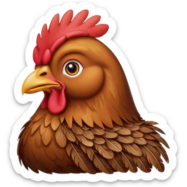 High resolution of A hen  sticker