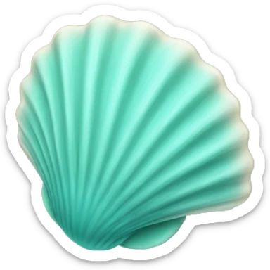 light teal seashell sticker