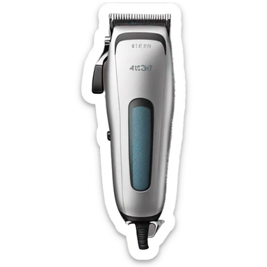 hair clipper with a barber pole sticker