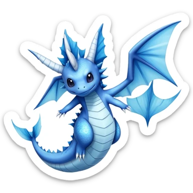 Edgy cool Lapras-Vaporeon-creature-hybrid full body  sticker