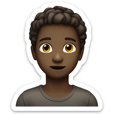 human boy  12 years dark bron eyes straight hair  little witte skin sticker