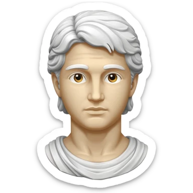 unfinished sculpture, part of the stone, david statue sticker