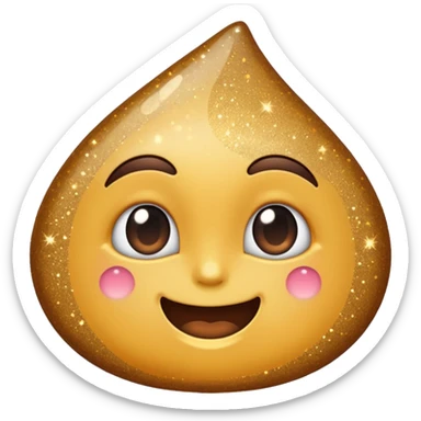 glitter cheap brown sticker