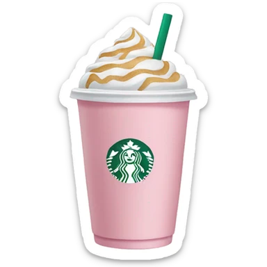 Light pink Starbucks drink sticker