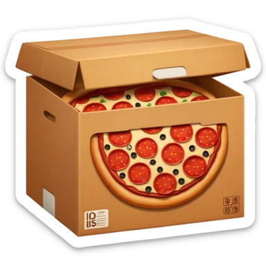 box of pepperoni sticker