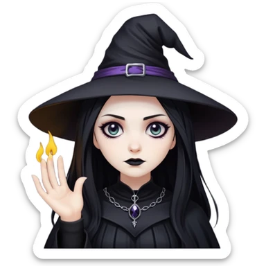 goth witch banishing monitoring spirits  sticker