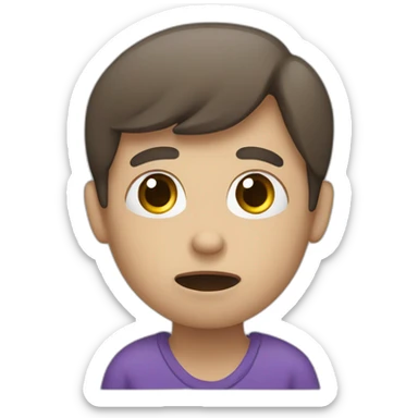 person who cannot speak with asthma symptoms sticker