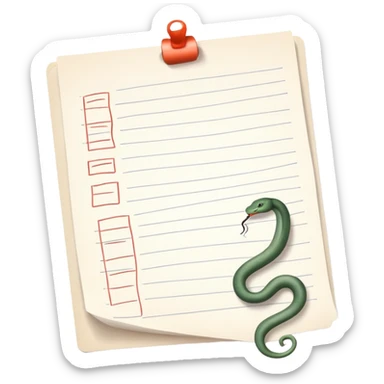 long curling to-do list paper looping up and down like a snake with tiny checkboxes fading into distance sticker