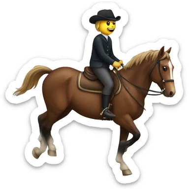 A horse riding a person sticker