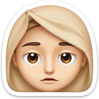 face with peeking eyes and hiding sticker