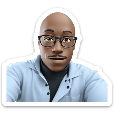 boy with glasses by tree sticker