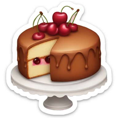 Peace of cherry cake sticker