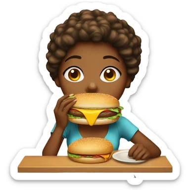 keyla eating BIG burger sticker