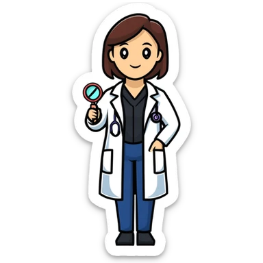 vet doctor woman sticker