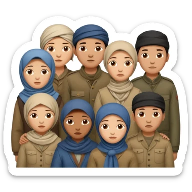 переселенцы из фронта в кыргызстан во время войныю добавь мужчин тоже sticker