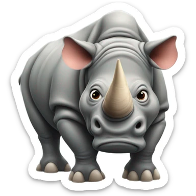 Rhino with the flu sticker