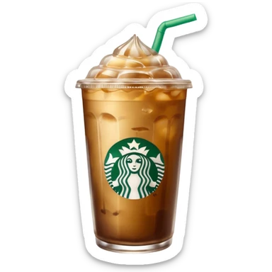 Gold Starbucks iced coffee  sticker