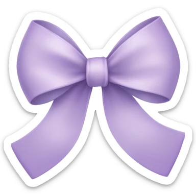 Pastel Purple ribbon bow sticker